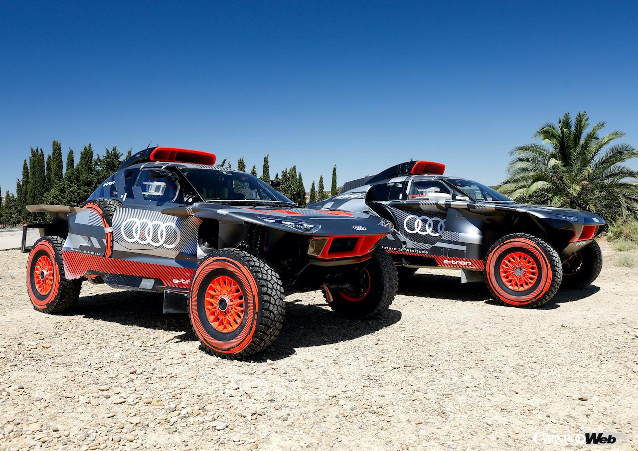 「アウディ RS Q e-tron」から大幅な進化を果たした、「アウディ RS Q e-tron E2」。