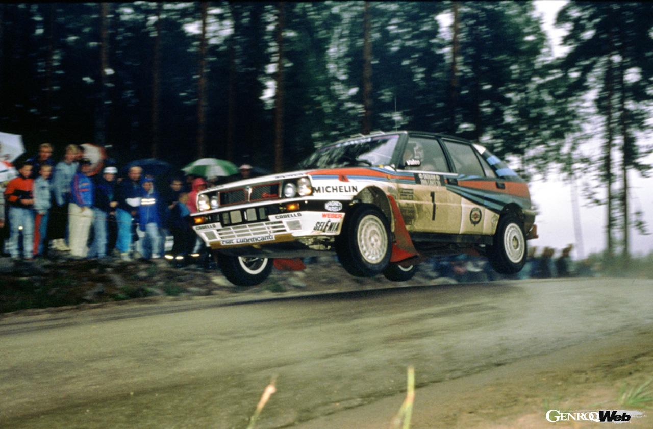 1988年の1000湖で勝利した、マルク・アレンのデルタHFインテグラーレ。