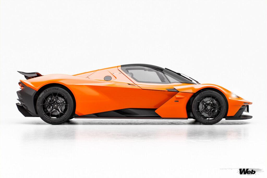 オーストリアのKTMが開発した公道走行可能なレーシングカー「X-BOW GT-XR」のエクステリア。