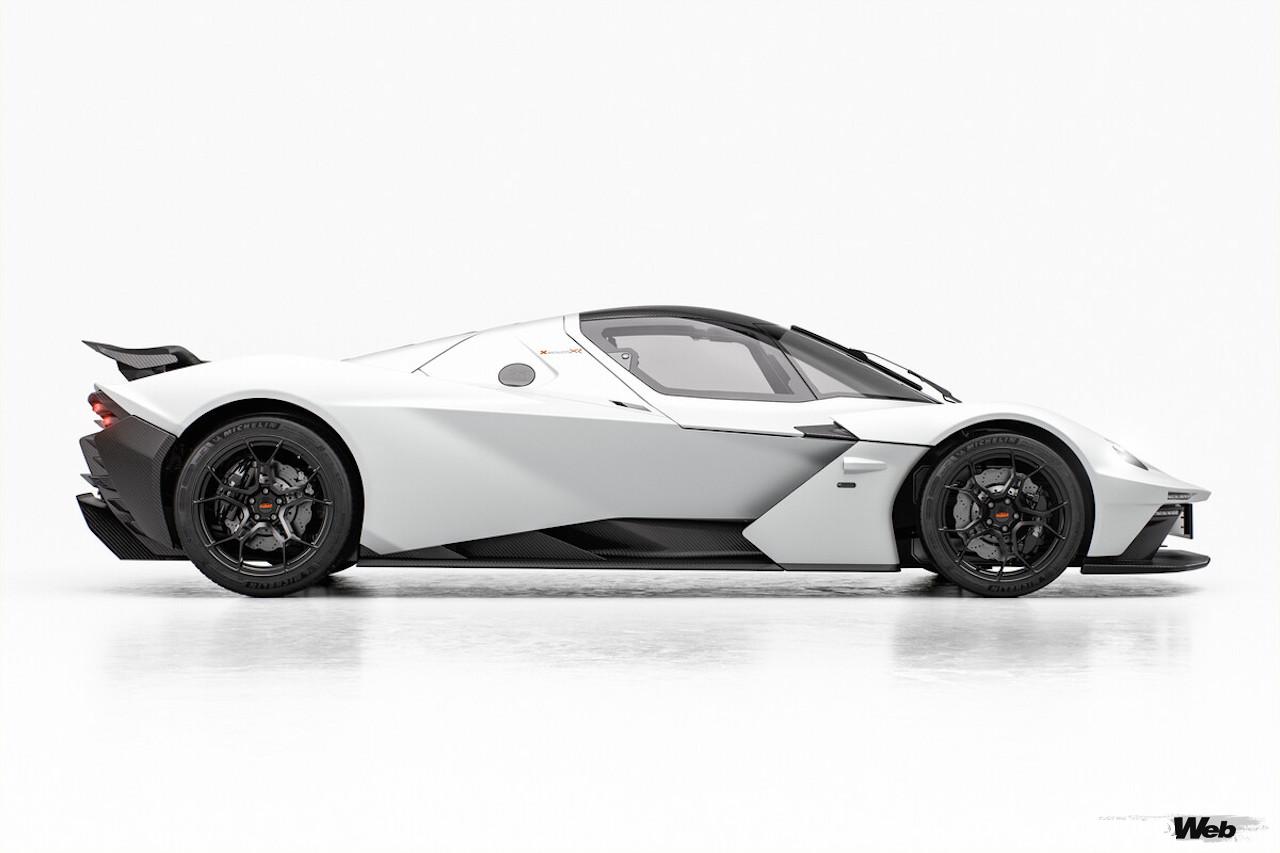 オーストリアのKTMが開発した公道走行可能なレーシングカー「X-BOW GT-XR」のエクステリア。