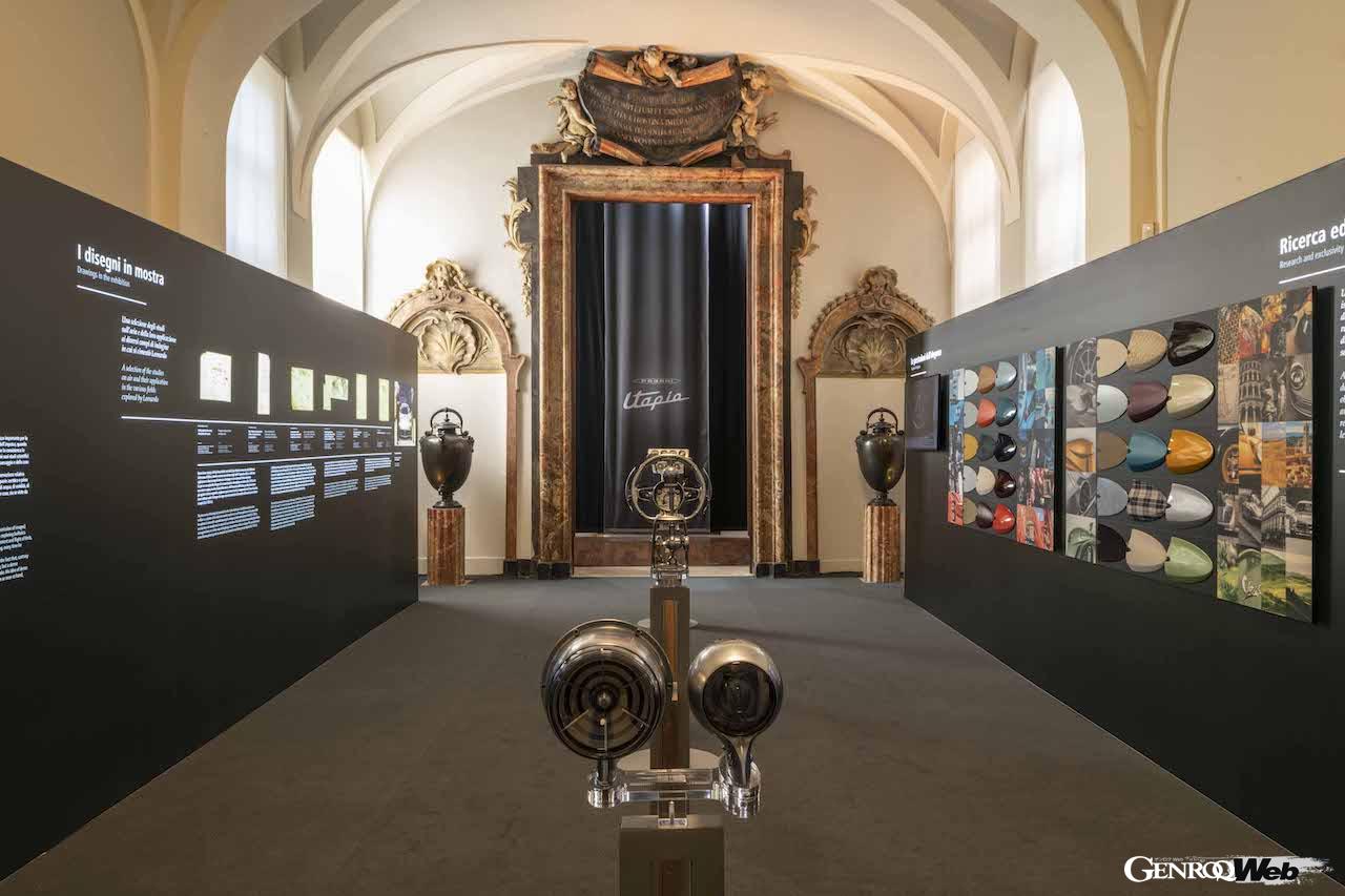 ピエトロ・C・マラーニがキュレーションを担当した特別展、「The shape of air: from Leonardo to Pagani Utopia」では、ダ・ヴィンチの作品と、ウトピアの開発過程を同時に紹介する。これにより、両者の強い結びつきが理解できるようになるという。