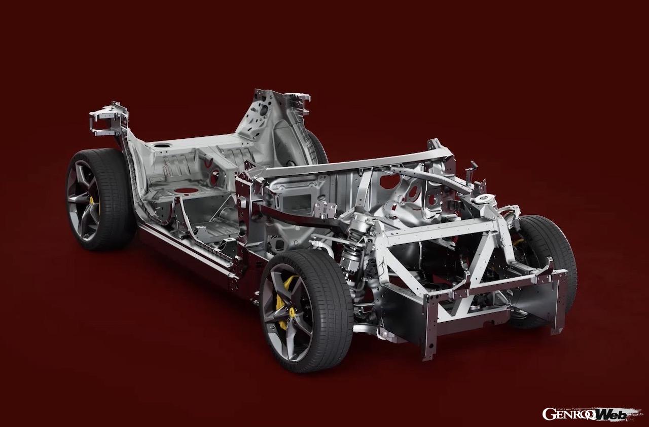 マルチマティックの「TASV（TrueActive Spool Valve）ダンパー」が搭載された、フェラーリ プロサングエ。