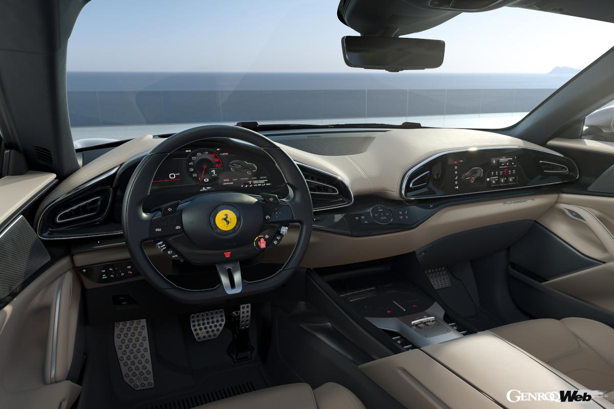 SF90ストラダーレに着想を得たというコクピット。