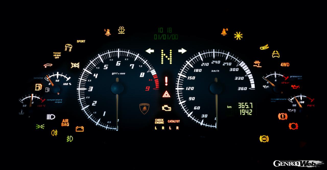 ランボルギーニ ムルシエラゴのメーター