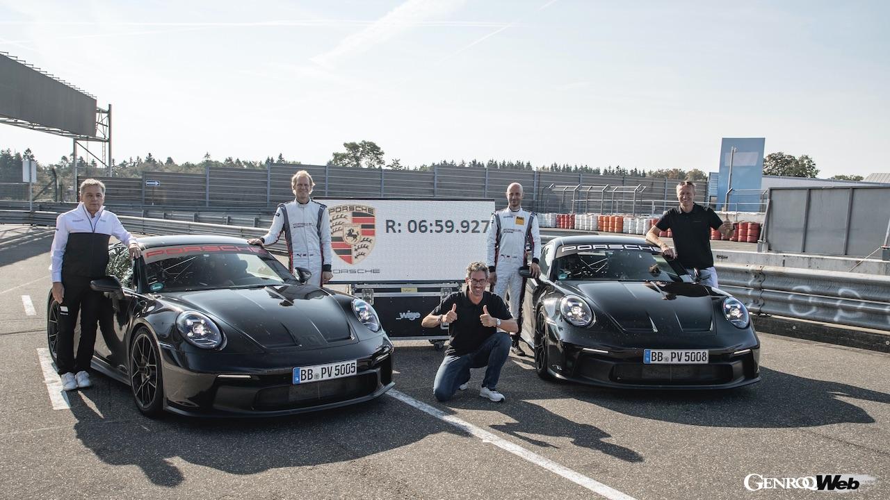 ポルシェ 911 GT3のニュルブルクリンク速度記録樹立イメージ