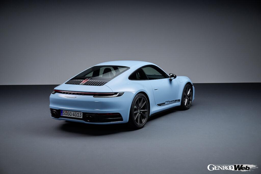 シリーズ随一のライトウエイト仕様「ポルシェ 911カレラT」のエクステリア。