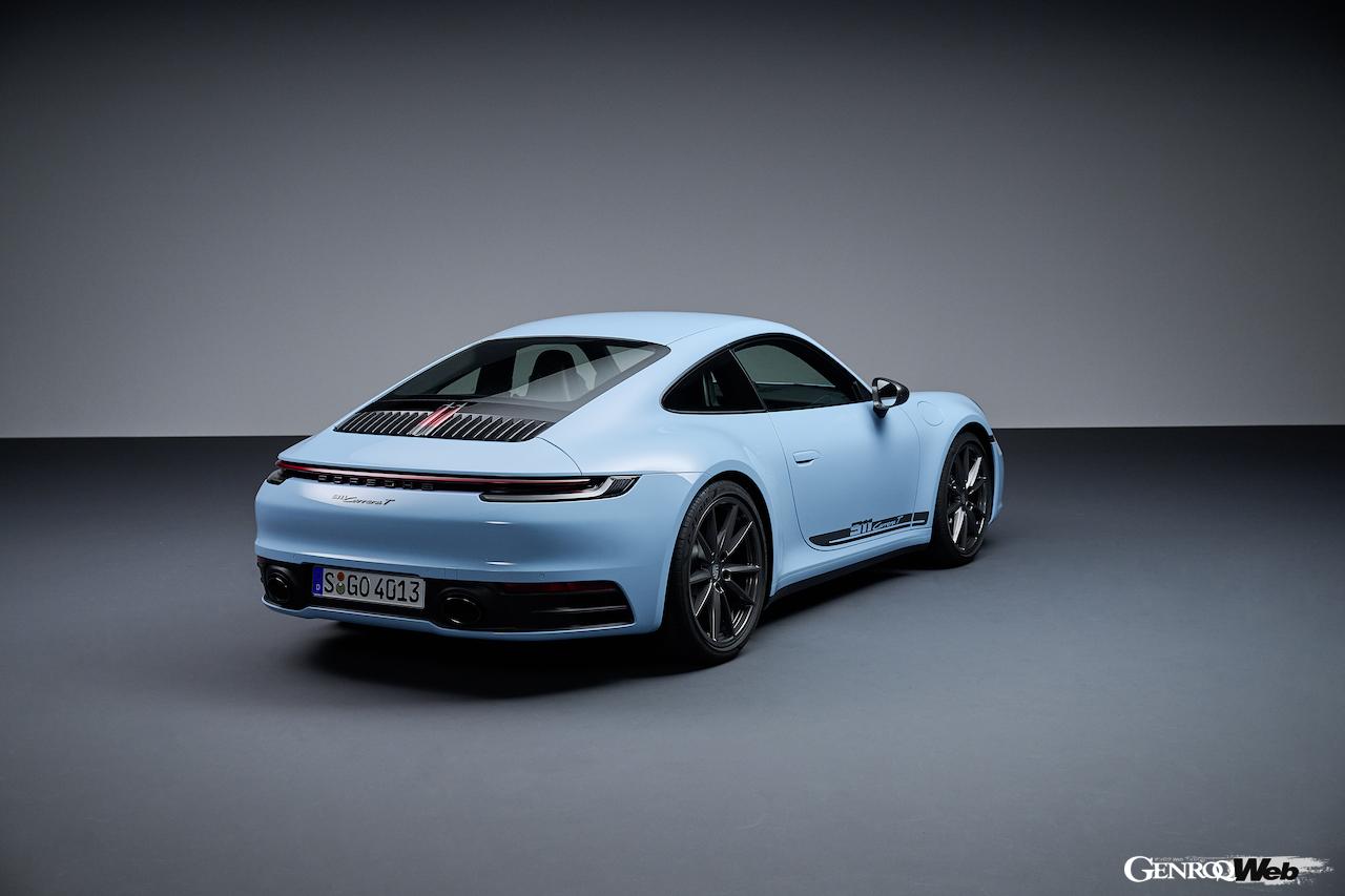 シリーズ随一のライトウエイト仕様「ポルシェ 911カレラT」のエクステリア。