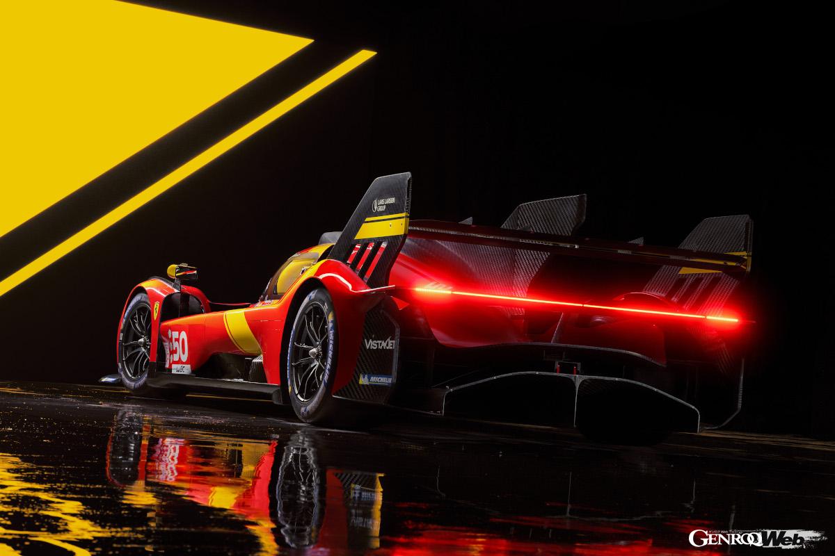 夜間走行用の特徴的なテールランプもLMH車両ならではの独自性を感じさせる。