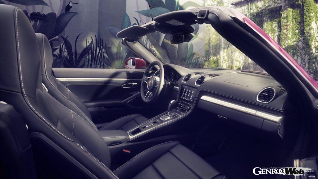 「ポルシェ 718 ボクスター スタイルエディション」のインテリア。