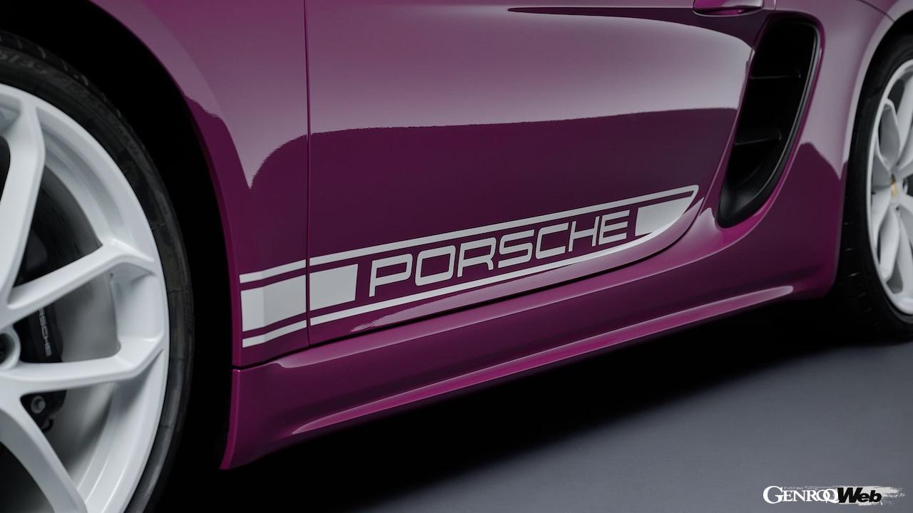 新色「ルビースター・ネオ」のボディカラーをチョイスした、ポルシェ 718 ボクスター スタイルエディション。