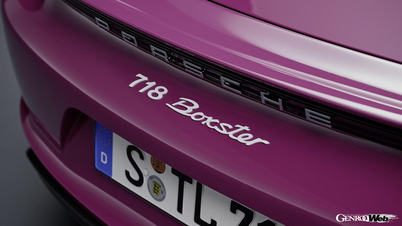 新色「ルビースター・ネオ」のボディカラーをチョイスした、ポルシェ 718 ボクスター スタイルエディション。