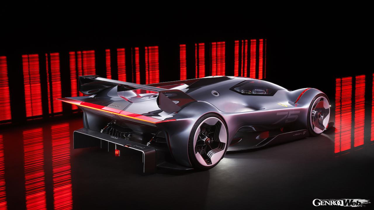 PS4／PS5用ゲーム『グランツーリスモ』とコラボした「フェラーリ ヴィジョン グランツーリスモ」のエクステリア。