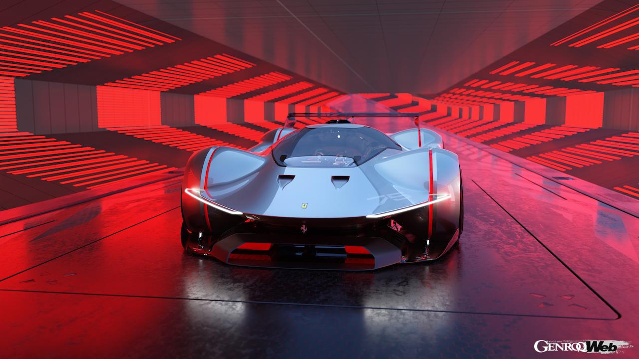 PS4／PS5用ゲーム『グランツーリスモ』とコラボした「フェラーリ ヴィジョン グランツーリスモ」のエクステリア。