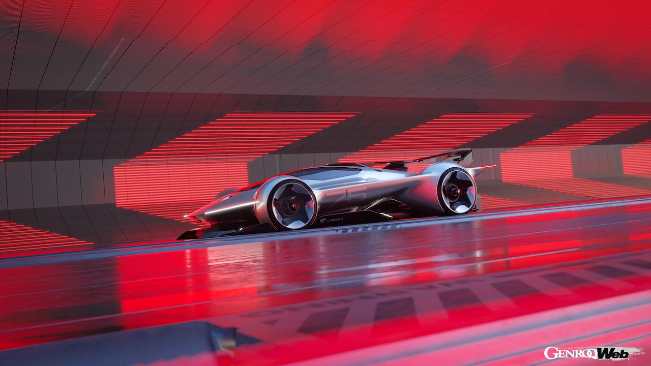 PS4／PS5用ゲーム『グランツーリスモ』とコラボした「フェラーリ ヴィジョン グランツーリスモ」のエクステリア。