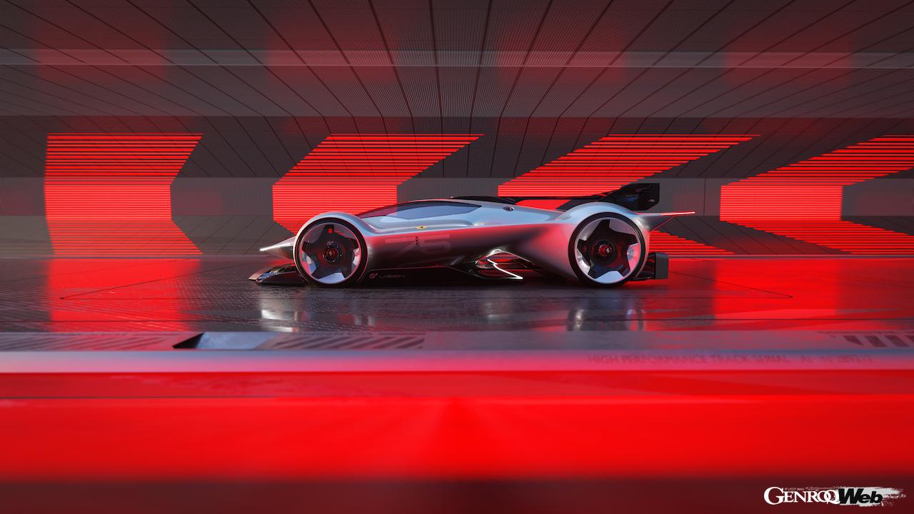 PS4／PS5用ゲーム『グランツーリスモ』とコラボした「フェラーリ ヴィジョン グランツーリスモ」のエクステリア。