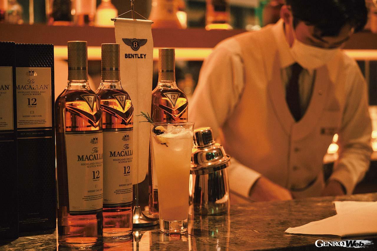 1日目のディナーではベントレーとパートナーシップを結ぶマッカランが用意したレシピによるスペシャルカクテルで大いに盛り上がった。