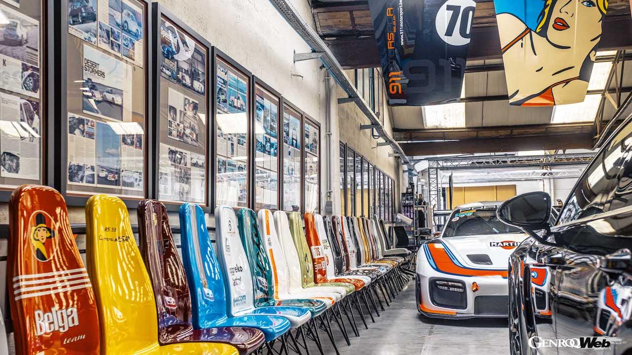 貴重なポルシェが所狭しと並ぶ、ヨハン-フランク・ディリックスのガレージ。