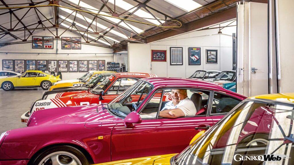 貴重なポルシェが所狭しと並ぶ、ヨハン-フランク・ディリックスのガレージ。