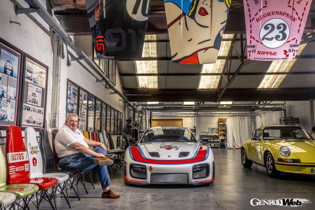 貴重なポルシェが所狭しと並ぶ、ヨハン-フランク・ディリックスのガレージ。