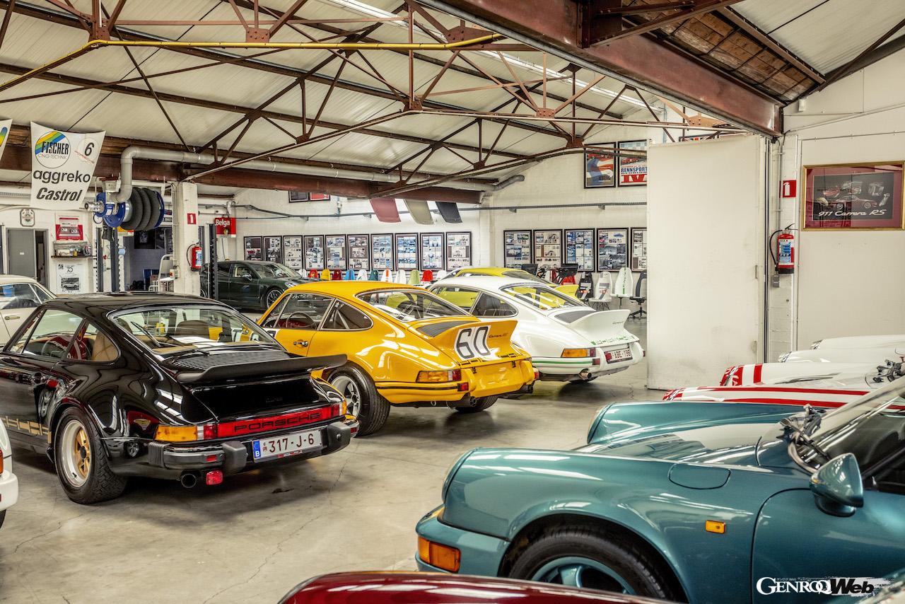 貴重なポルシェが所狭しと並ぶ、ヨハン-フランク・ディリックスのガレージ。