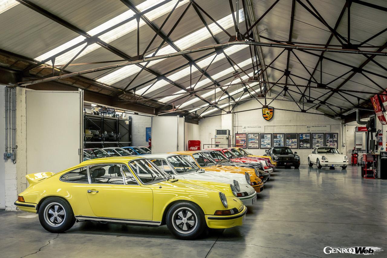 貴重なポルシェが所狭しと並ぶ、ヨハン-フランク・ディリックスのガレージ。