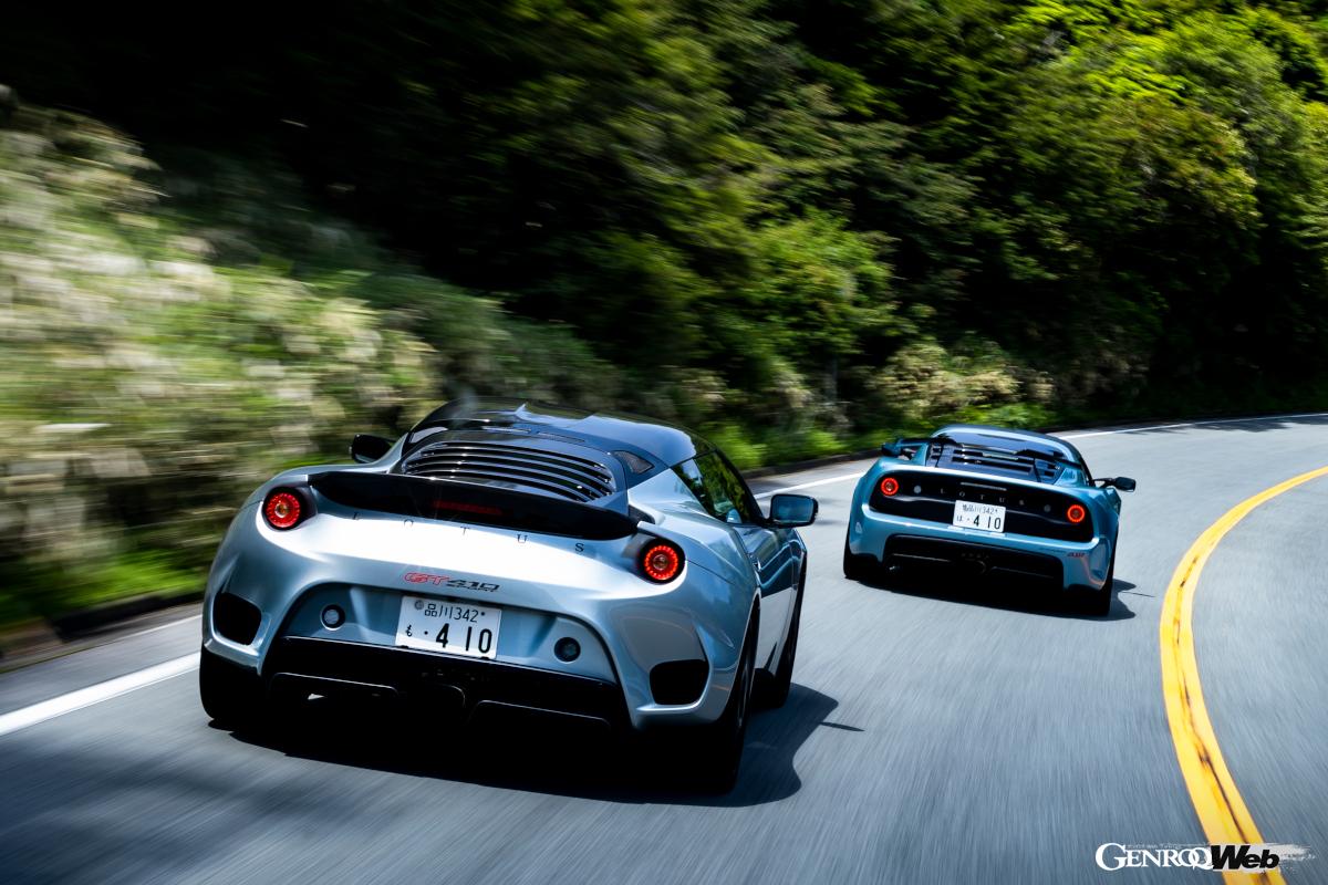 同じ410PSを発揮する3.5リッターV6スーパーチャージャーのエキシージ スポーツ410との比較試乗。