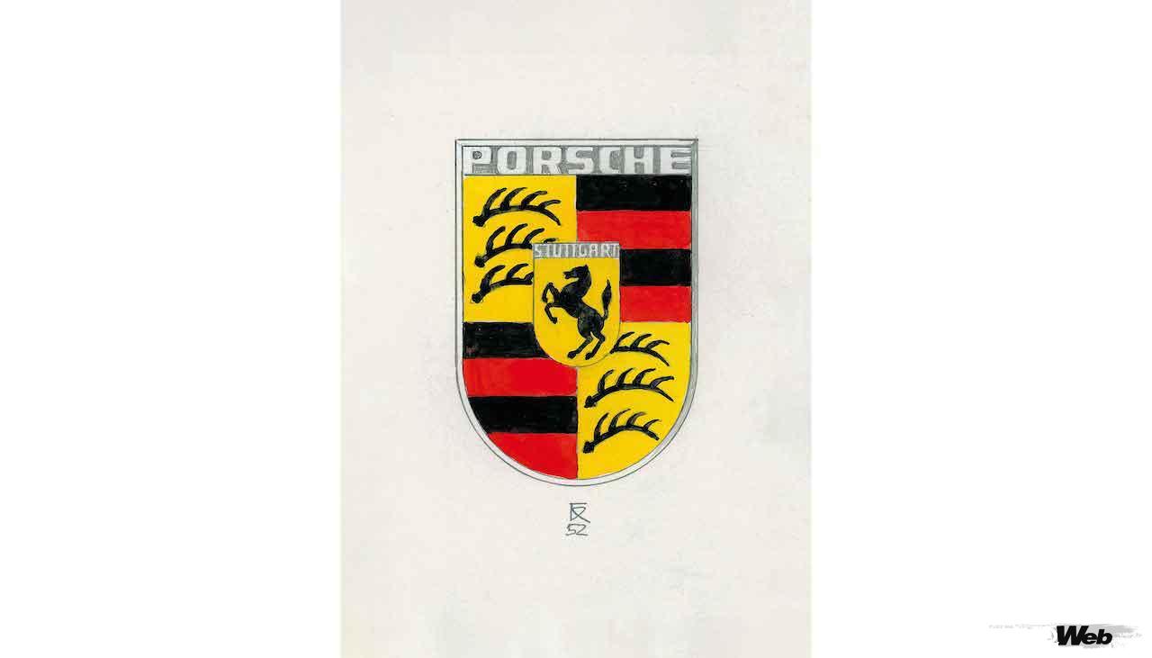 ホフマンとのディナーでシンボルマークの必要性を感じたフェリー・ポルシェは、デザイナーであるフランツ・クサヴァー・ライムシュピースにクレストのデザインを依頼する。