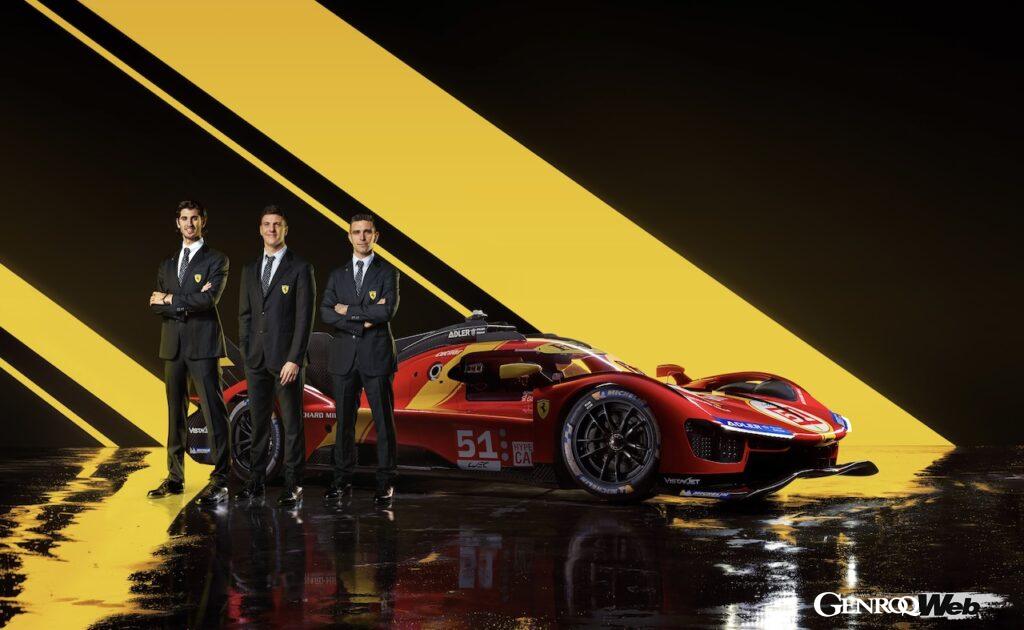 51号車をドライブする、アントニオ・ジョヴィナッツィ、ジェームス・カラド、アレッサンドロ・ピエール・グイディ。488 GTE EvoでWEC2連覇中のカラドとグイディのコンビに、元F1ドライバーのヴィナッツィが加わった。