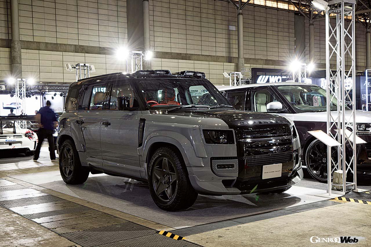 アルティメイト7という名のディフェンダー。ホイールはオリジナル「Rial-Five」で、9.0J×20インチという大人っぽいサイズ感。