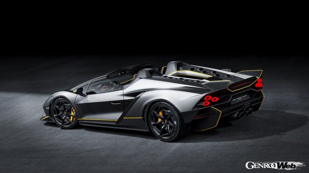 ランボルギーニ伝統のV12自然吸気モデルの最後を飾るワンオフモデル「オーテンティカ」のエクステリア。