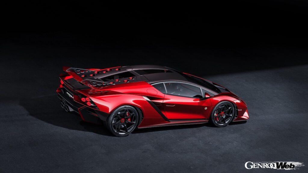 ランボルギーニ伝統のV12自然吸気モデルの最後を飾るワンオフモデル「インベンシブレ」のエクステリア。