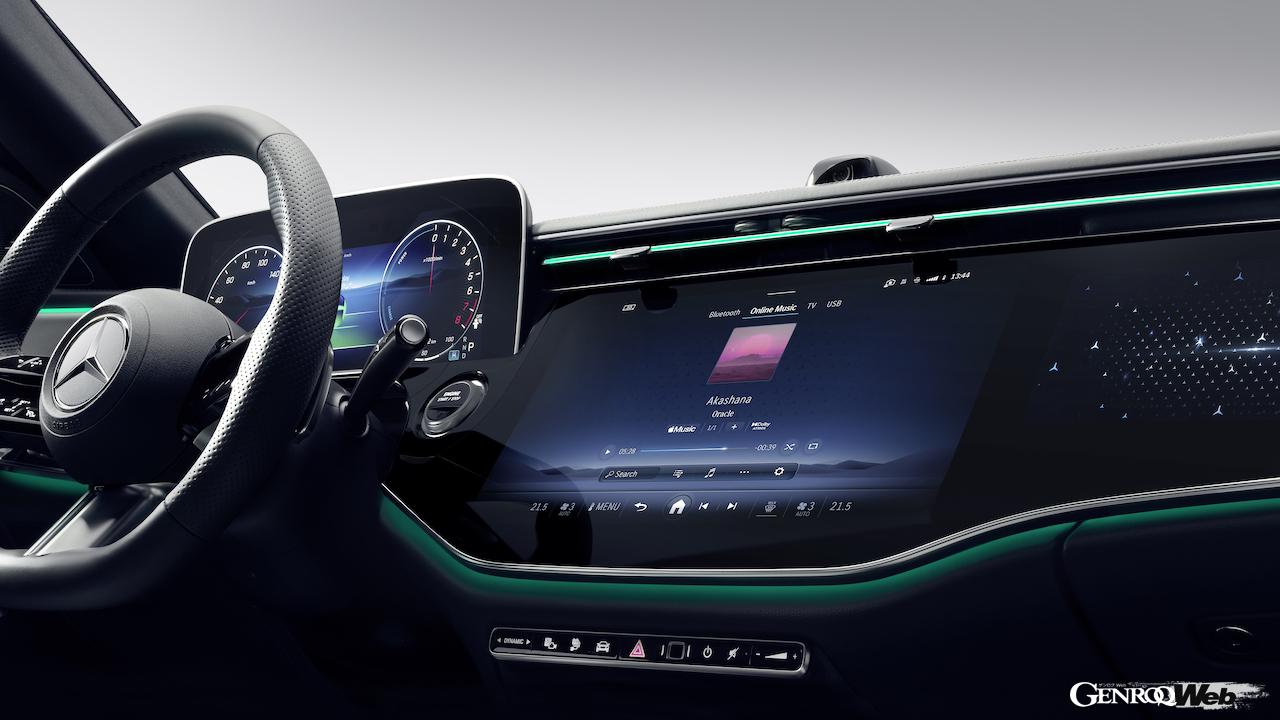 2023年夏からヨーロッパでの発売が開始される、新型「メルセデス・ベンツ Eクラス」のインテリア。