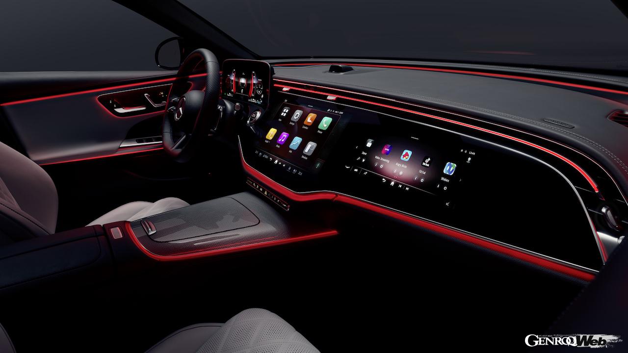 2023年夏からヨーロッパでの発売が開始される、新型「メルセデス・ベンツ Eクラス」のインテリア。