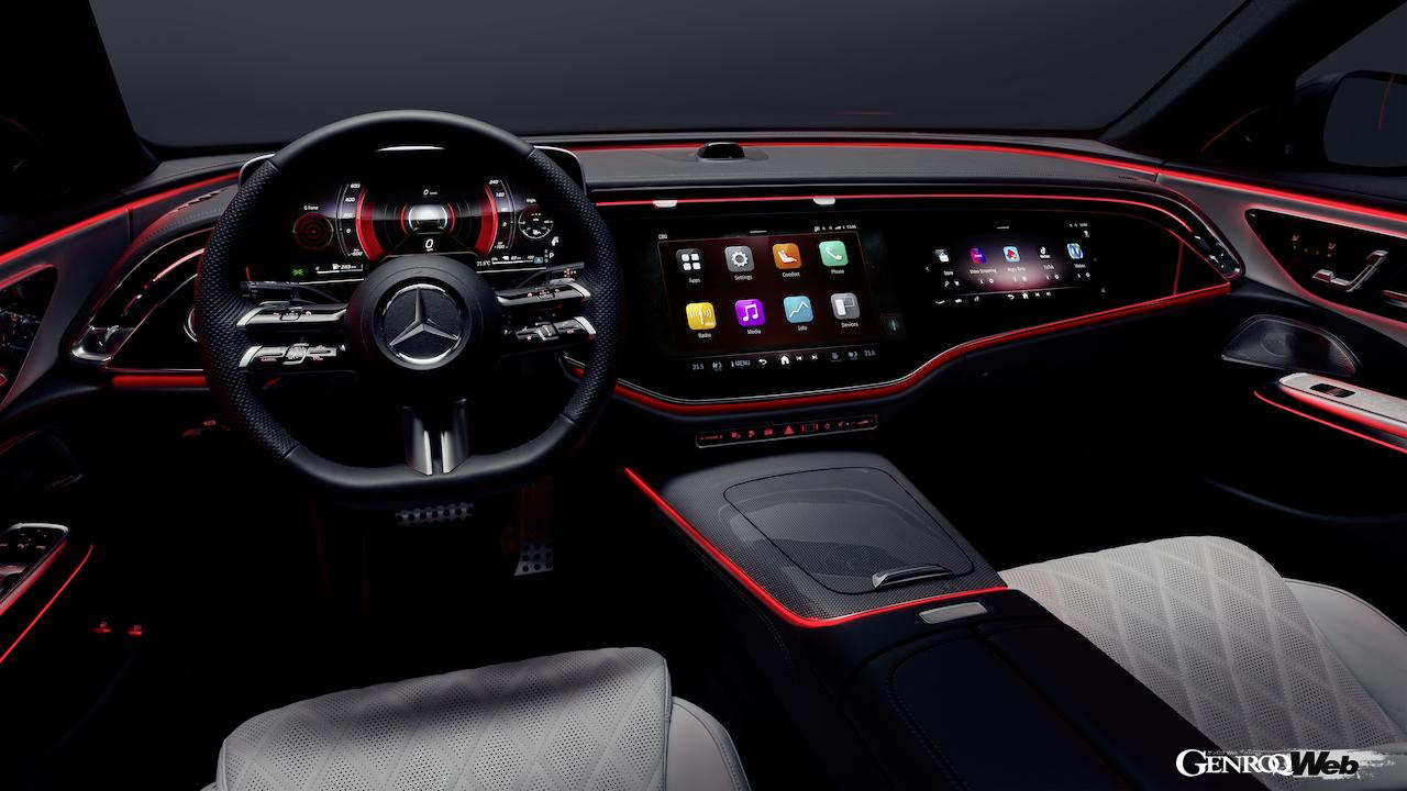 2023年夏からヨーロッパでの発売が開始される、新型「メルセデス・ベンツ Eクラス」のインテリア。