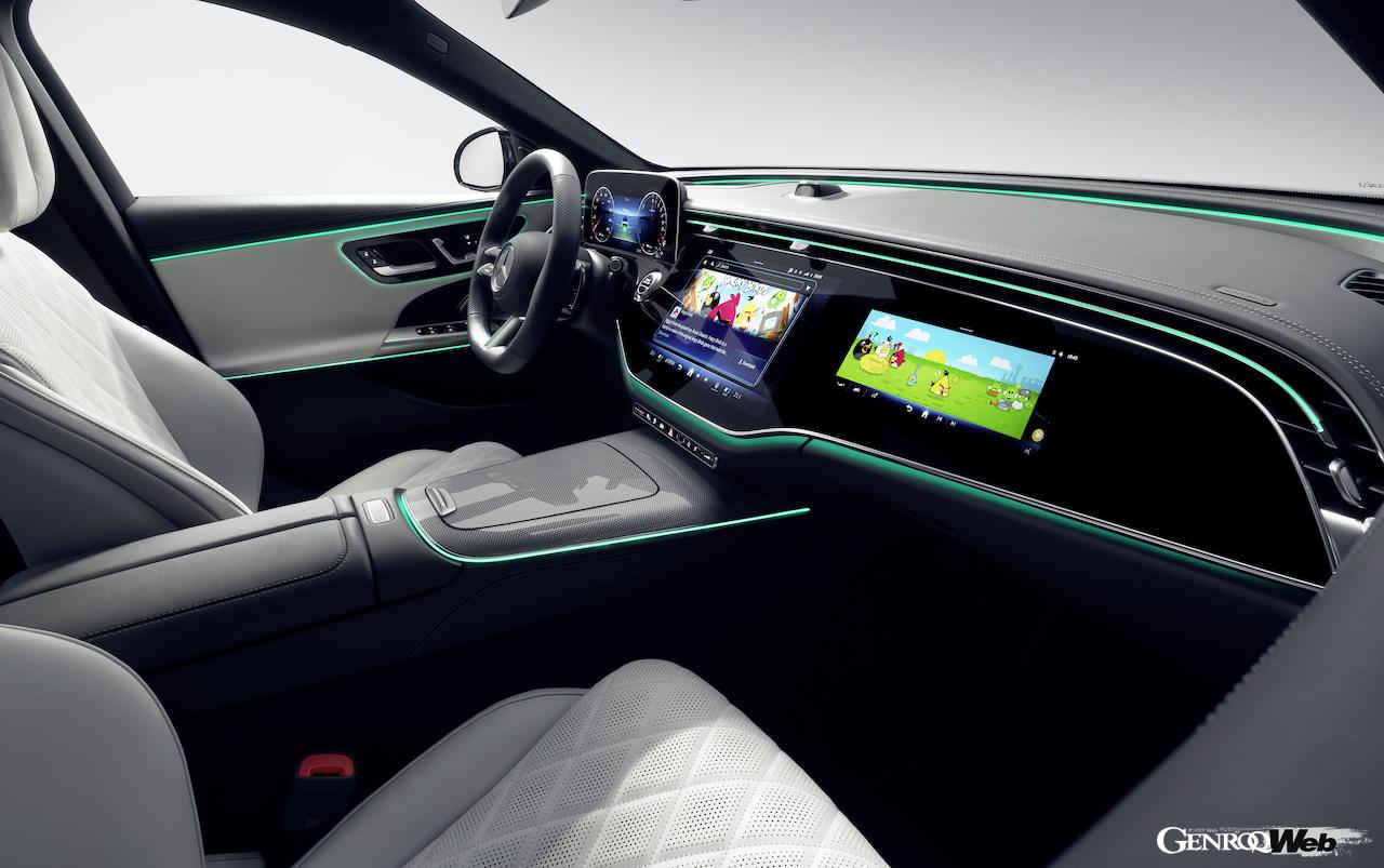 2023年夏からヨーロッパでの発売が開始される、新型「メルセデス・ベンツ Eクラス」のインテリア。
