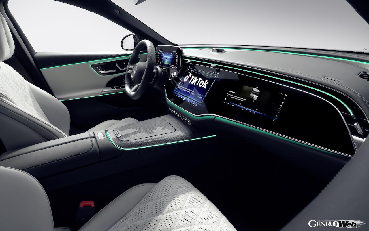 2023年夏からヨーロッパでの発売が開始される、新型「メルセデス・ベンツ Eクラス」のインテリア。