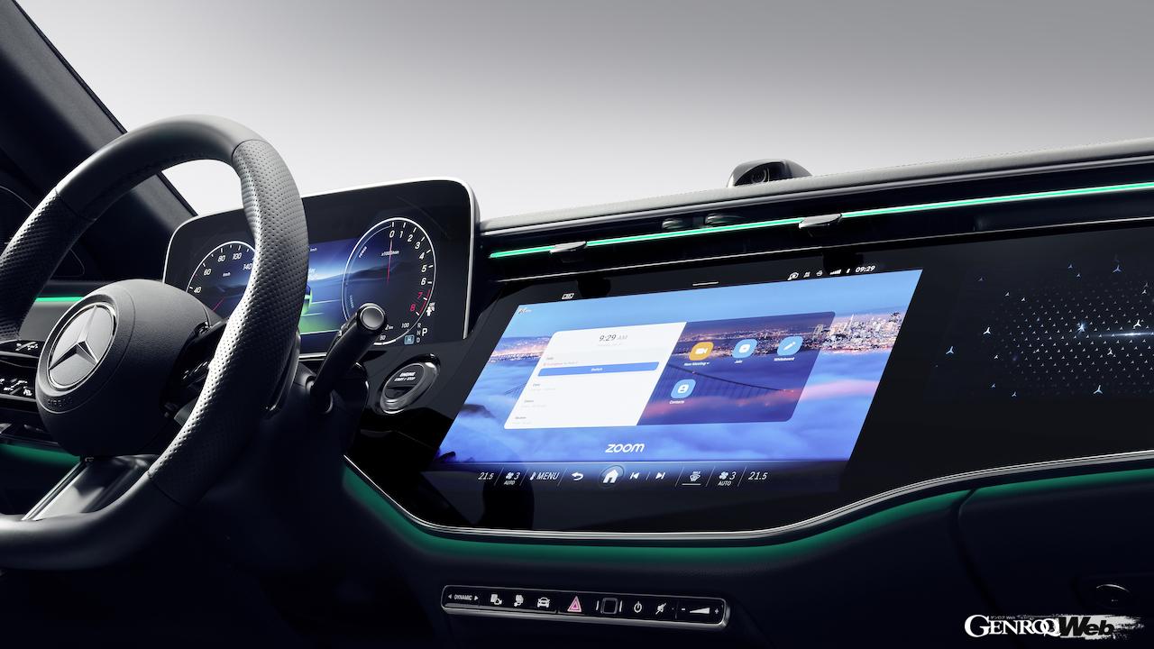 2023年夏からヨーロッパでの発売が開始される、新型「メルセデス・ベンツ Eクラス」のインテリア。