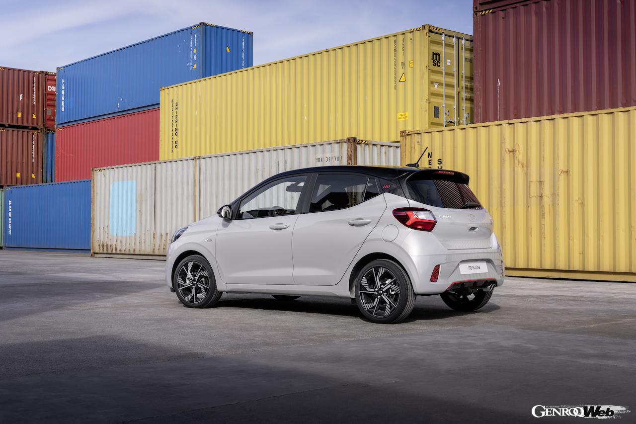 今回から追加されたスポーティな「i10 N ライン」のエクステリア。