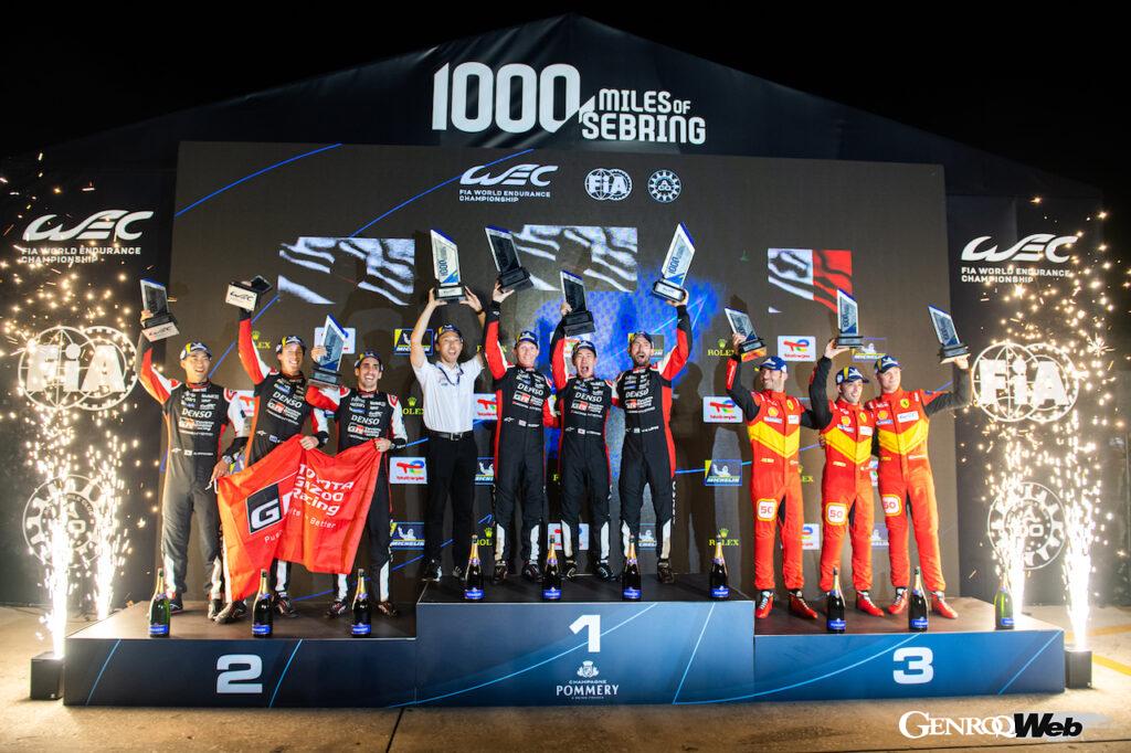 荒れた展開となったレースでトヨタのペースにこそついて行けなかったものの、キャデラックやポルシェの追撃をかわし、50号車がデビュー戦で見事3位表彰台を獲得した。