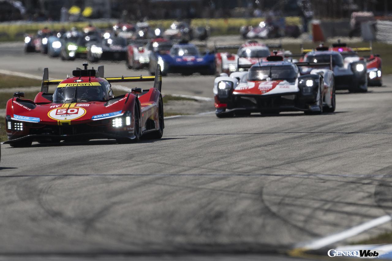 ポールシッターのフェラーリ 499Pが50号車が、デビュー戦のセブリング1000マイルを3位で走り切った。