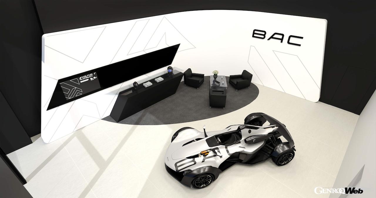 ブリッグス・オートモーティブ・カンパニー（BAC）は、新たなショールームを、東京、福岡、台北にオープンする。写真は台北ショールームの予想イラスト。