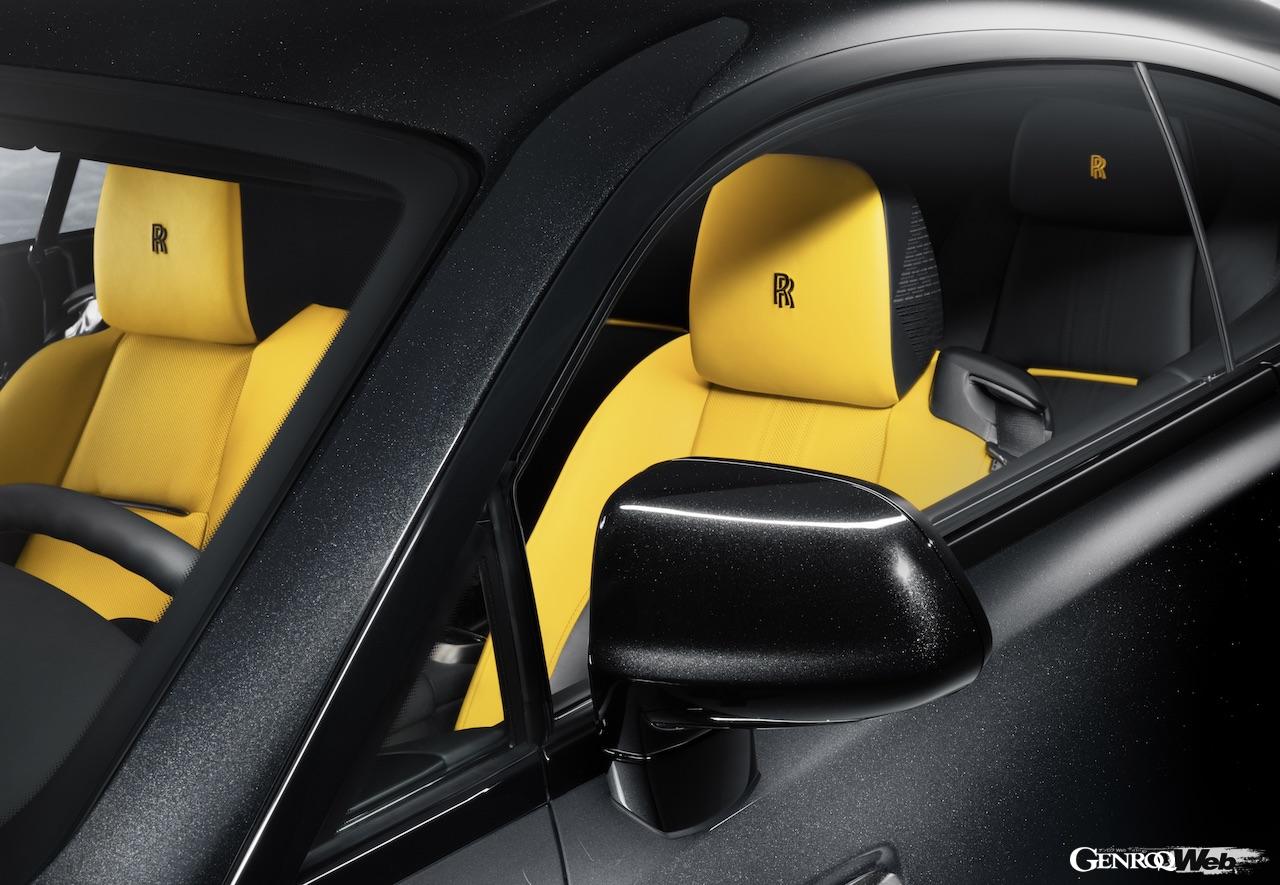 12台が限定製造される、ロールス・ロイス「ブラック・バッジ レイス ブラックアロー」のインテリア。