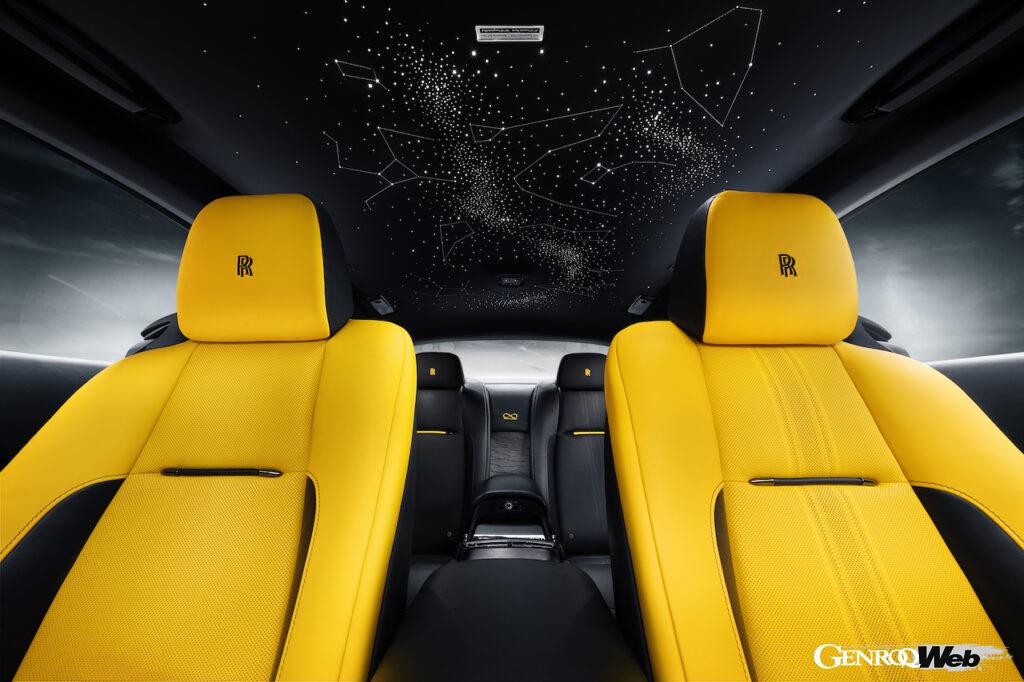12台が限定製造される、ロールス・ロイス「ブラック・バッジ レイス ブラックアロー」のインテリア。