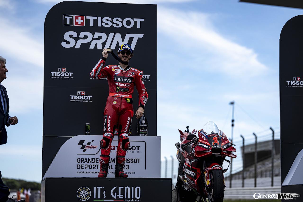 開幕戦ポルトガルGPを制した、フランチェスコ・バニャイア。