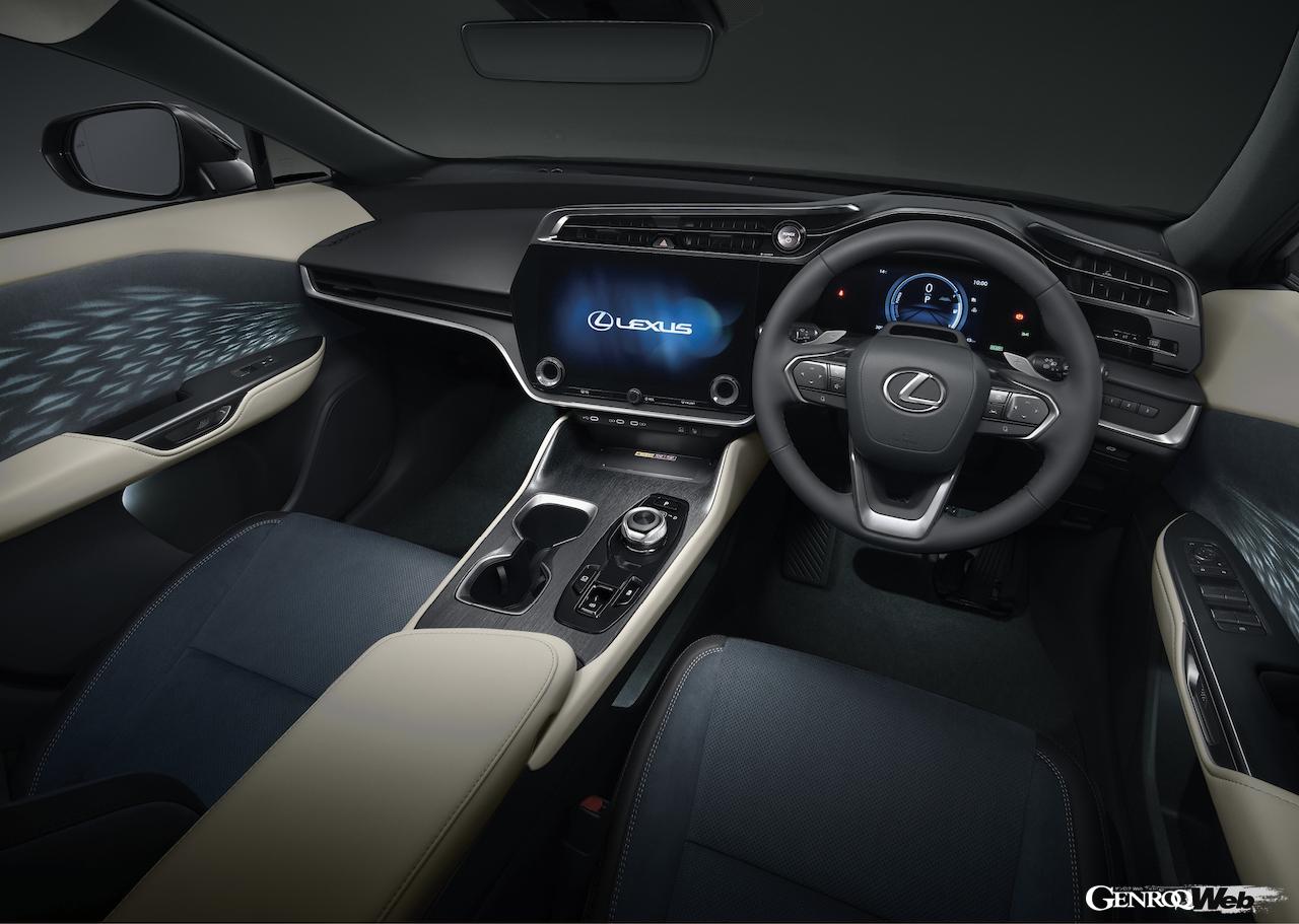 レクサス初のBEV専用モデルとして登場した「RZ450e」のインテリア。
