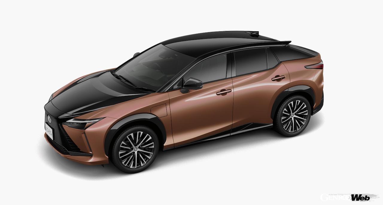 レクサス初のBEV専用モデルとして登場した「RZ450e」のエクステリア。