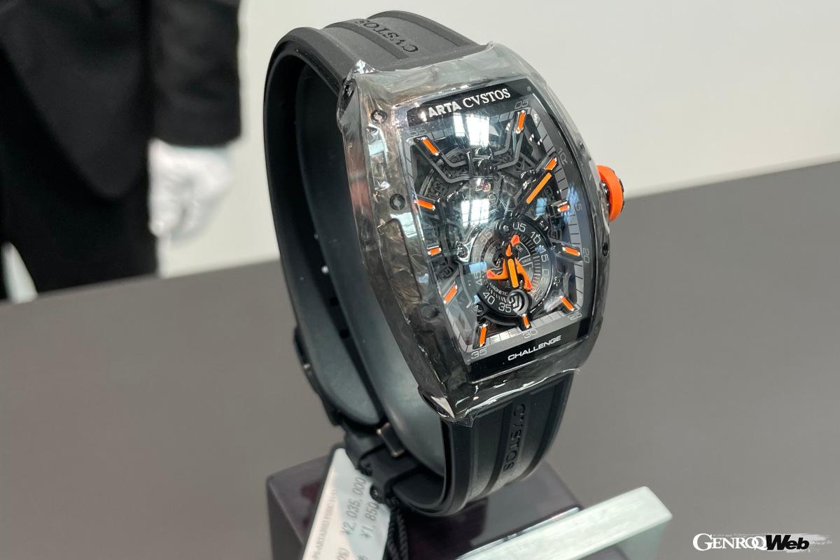 これらの車両はもちろん、装着されるエアロパーツやスポーツシートなどパーツの他、スイスの高級腕時計「CVSTOS」とのコラボレーションによるメンズウェアブランド「ARTA CVSTOS」などアパレルや時計の販売もするという。