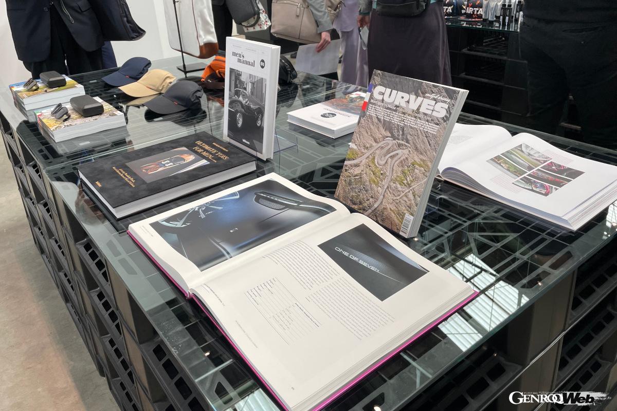 これらの車両はもちろん、装着されるエアロパーツやスポーツシートなどパーツの他、スイスの高級腕時計「CVSTOS」とのコラボレーションによるメンズウェアブランド「ARTA CVSTOS」などアパレルや時計の販売もするという。