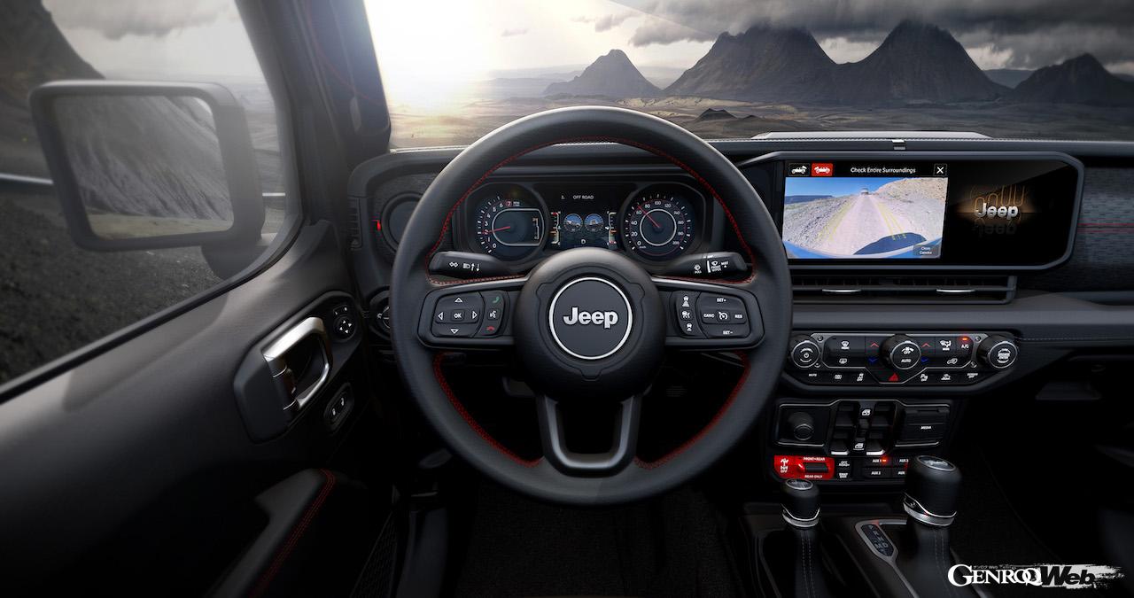 2024年モデル「ジープ ラングラー」のインテリア。