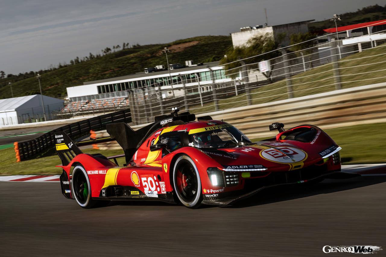 WEC第2戦ポルティマオ6時間で、2位表彰台を獲得した、フェラーリ 499P。